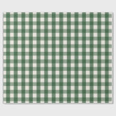 Papier Cadeau Vérification de Noël de Buffalo vert (Plat)