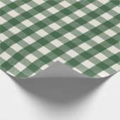 Papier Cadeau Vérification de Noël de Buffalo vert (Coin)