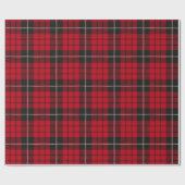 Papier Cadeau Vérification rouge et noire (Plat)