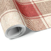 Papier Cadeau Vérification rustique (Coin rond)