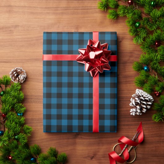 Papier Cadeau Vérification traditionnelle de bûcheron de buffle (Cadeau de vacances)
