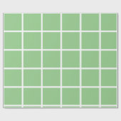 Papier Cadeau Vérification verte et blanche (Plat)