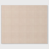 Papier Cadeau Vérifications de Gingham Classiques Rose Poussiére (Plat)