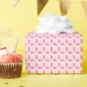 Papier Cadeau Vérifications géométriques de carrés roses