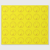 Papier Cadeau Vérifier la face - Tick/Black. (Plat)