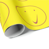 Papier Cadeau Vérifier la face - Tick/Black. (Coin rond)