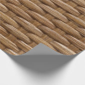 Papier Cadeau Véritable panier d'osier horizontal (Coin)