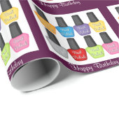 Papier Cadeau Vernis à ongles (Coin rond)