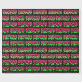 Papier Cadeau Vérone prénom nom graffiti rouge vert (Plat)