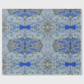 Papier Cadeau Verre abstrait art blues lavande (Plat)