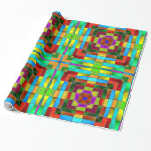 Papier Cadeau Verre collé Art 3 Papier à envelopper (Déroulé)