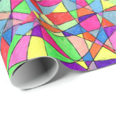 Papier Cadeau "Verre collé" Papier abstrait d'enrobage de concep (Coin rond)