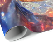 Papier Cadeau Verre d'Art Cosmos - Van Gogh Orange Sun (Coin rond)