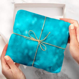 Papier Cadeau Verre de charme de turquoise d'océan d'Aqua de