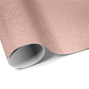 Papier Cadeau Verre minimal en poudre brillant or rose