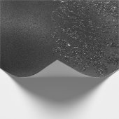 Papier Cadeau Verre noir Floral brillant métal brillant Rose ver (Coin)