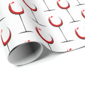 Papier Cadeau Verre rouge moderne Motif Cadeau (Coin rond)