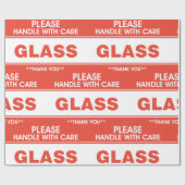 Papier Cadeau Verre S'Il Vous Plaît Manipuler Avec Soin (Plat)