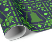 Papier Cadeau Verre souillé bleu-vert de Raincross (Coin rond)