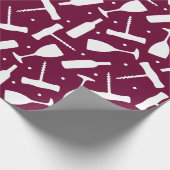 Papier Cadeau Verres à vin Vis-à-vis Bourgogne à motif (Coin)