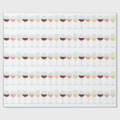 Papier Cadeau Verres de vin (Plat)