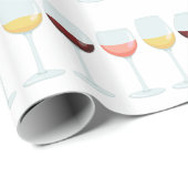 Papier Cadeau Verres de vin (Coin rond)