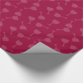 Papier Cadeau Verres de vin pompette (Coin)