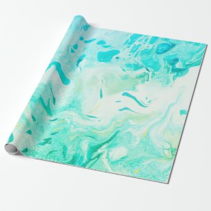 Papier Cadeau Verres d'eau bleu