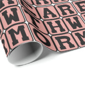 Papier Cadeau Vers de terre, insecte vivant dans la sécheresse (Coin rond)