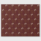 Papier Cadeau Verset Bible De Noël Sur Maroon (Plat)