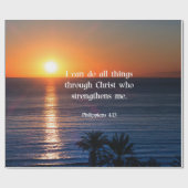Papier Cadeau verset biblique, Philippiens 4:13 (Plat)