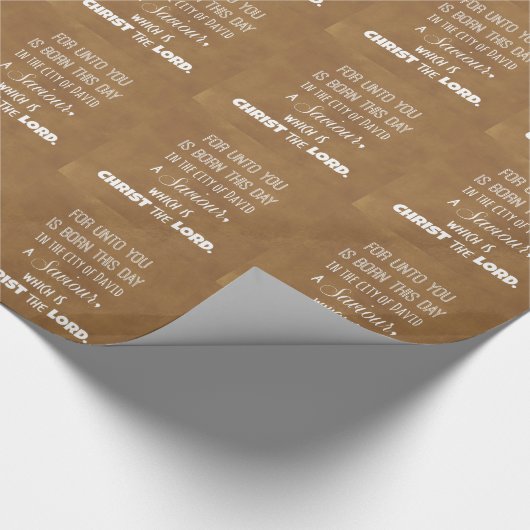 Papier Cadeau Verset de la Bible de Noël (Coin)