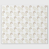 Papier Cadeau Verset De La Bible De Noël En Blanc (Plat)