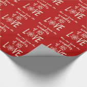 Papier Cadeau verset de Noël religieux avec flocon de neige (Coin)