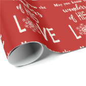 Papier Cadeau verset de Noël religieux avec flocon de neige (Coin rond)