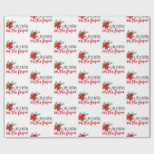 Papier Cadeau Verset Ferme De Noël En Blanc (Plat)