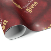 Papier Cadeau verset inspirant de la Bible de Noël (Coin rond)