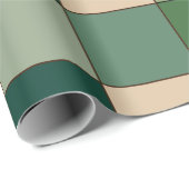 Papier Cadeau Vert à carreaux (Coin rond)
