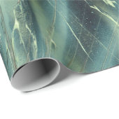 Papier Cadeau Vert à gris foncé (Coin rond)