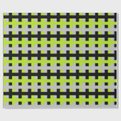 Papier Cadeau Vert, argent et noir de chaux abstrait (Plat)