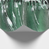 Papier Cadeau Vert argenté à noir Abstrait (Coin)