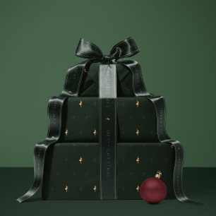 Papier cadeau vert ballerine et renne