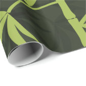 Papier Cadeau Vert bambou (Coin rond)