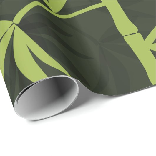 Papier Cadeau Vert bambou (Coin rond)