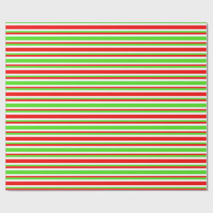 Papier Cadeau Vert, blanc, rouge, couleur de Noël inspiré