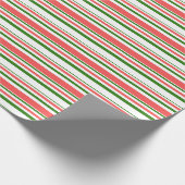 Papier Cadeau Vert, Blanc, Rouge Noël Motif à thème (Coin)
