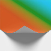 Papier Cadeau Vert bleu et orange (Coin)