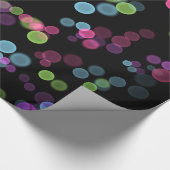 Papier Cadeau Vert bleu rose violet Bulle Abstraite (Coin)