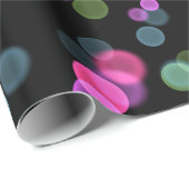 Papier Cadeau Vert bleu rose violet Bulle Abstraite (Coin rond)