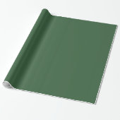 Papier Cadeau Vert Chasseur Uni (Déroulé)